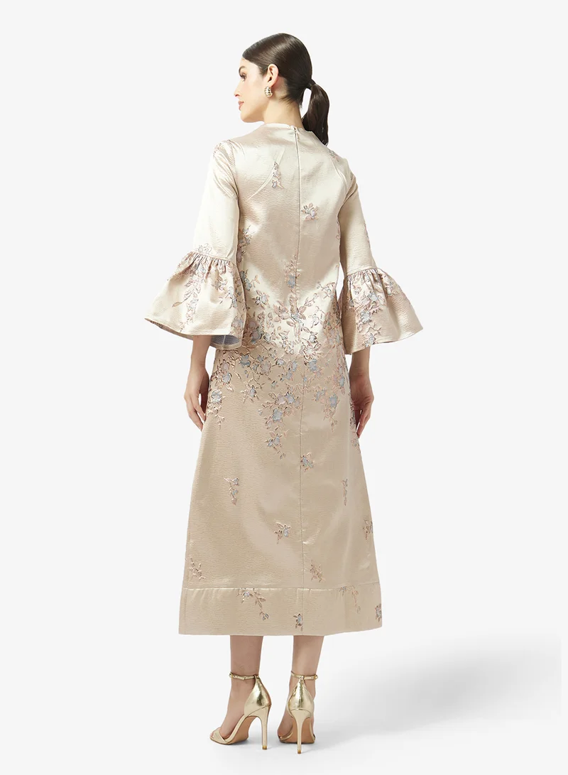 ثريدز باي اجوني فستان ميدي بأكمام واسعة